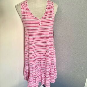 Womens Lauren Ralph Lauren Pink Striped Pajama Dress